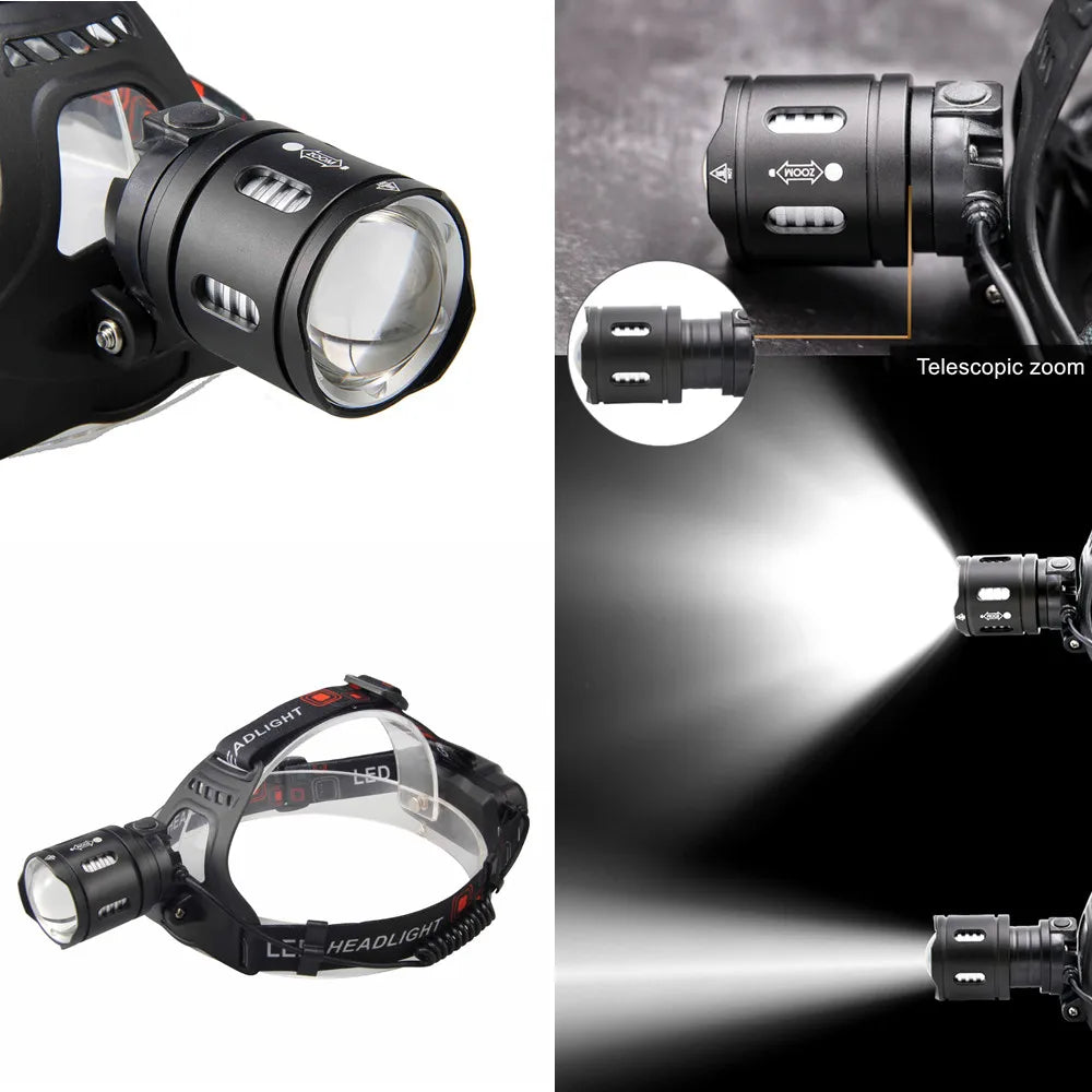 ZPAA High Power USB Stirnlampe – Leistungsstark, flexibel und wetterfest