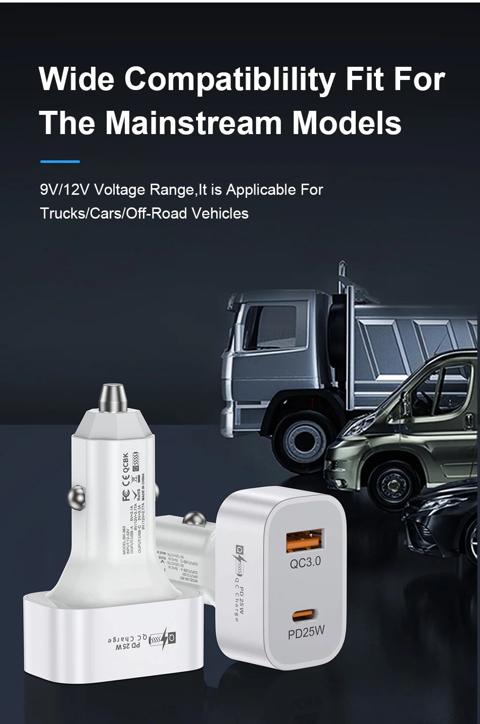 25W Schnelllade-Autoladegerät – Optimal für Ihr WE-R-WILD Sitzkissen im Auto