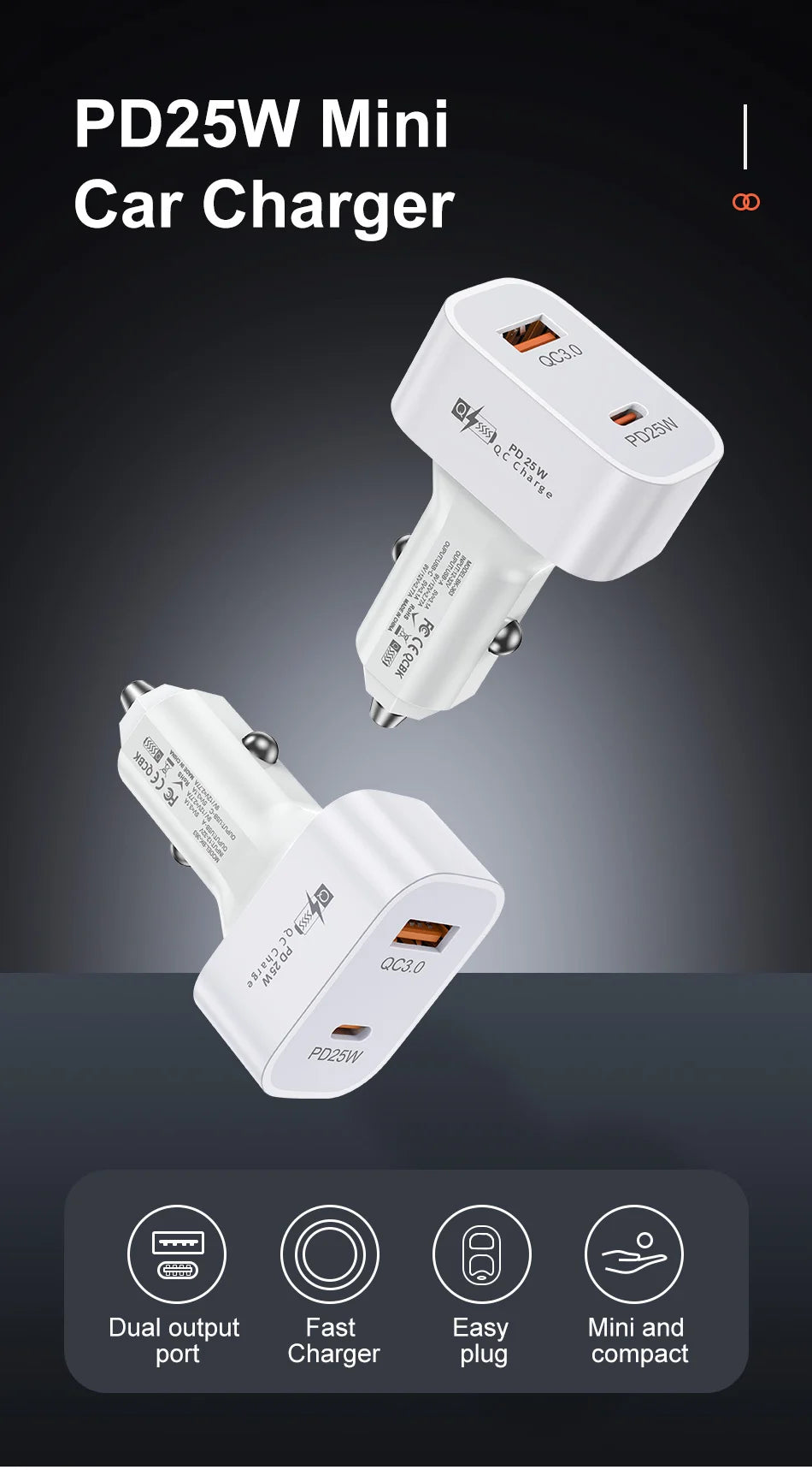 25W Schnelllade-Autoladegerät – Optimal für Ihr WE-R-WILD Sitzkissen im Auto