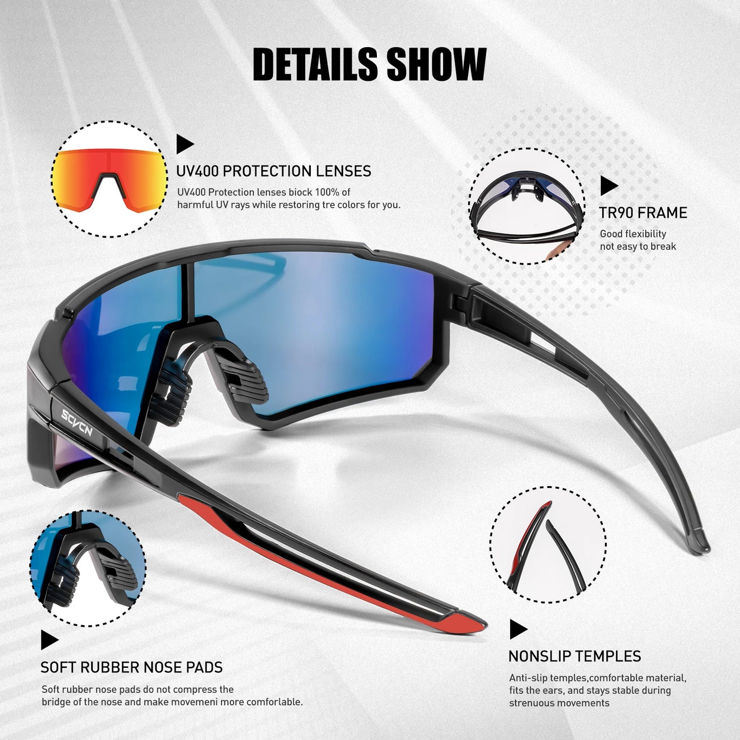 SCVCN Road Bike Sonnenbrille – Ultraleicht, stylisch & maximaler UV-Schutz