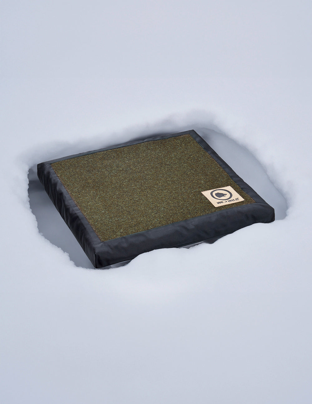 Heated cushion made of high-quality loden brown