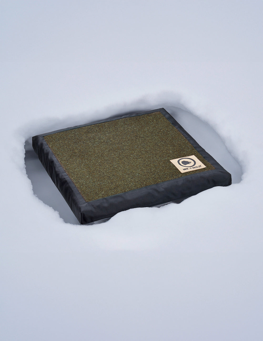 Heated cushion made of high-quality loden green
