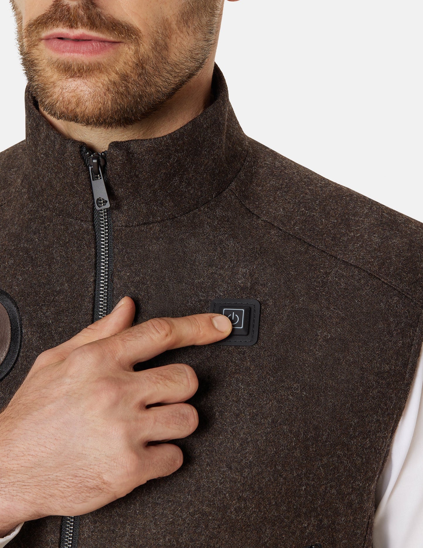 Bundle braun: 1x Beheizbare Jagdweste, 1x Sitzkissen, 1x Akku