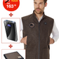 Heated hunting vest made of high-quality loden brown