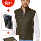 Heated hunting vest made of high-quality loden green