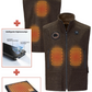 Heated hunting vest made of high-quality loden brown