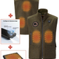 Heated hunting vest made of high-quality loden green
