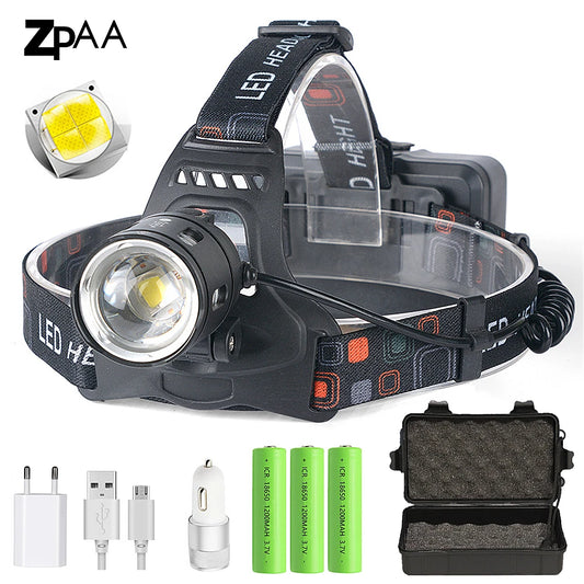 ZPAA High Power USB Stirnlampe – Leistungsstark, flexibel und wetterfest