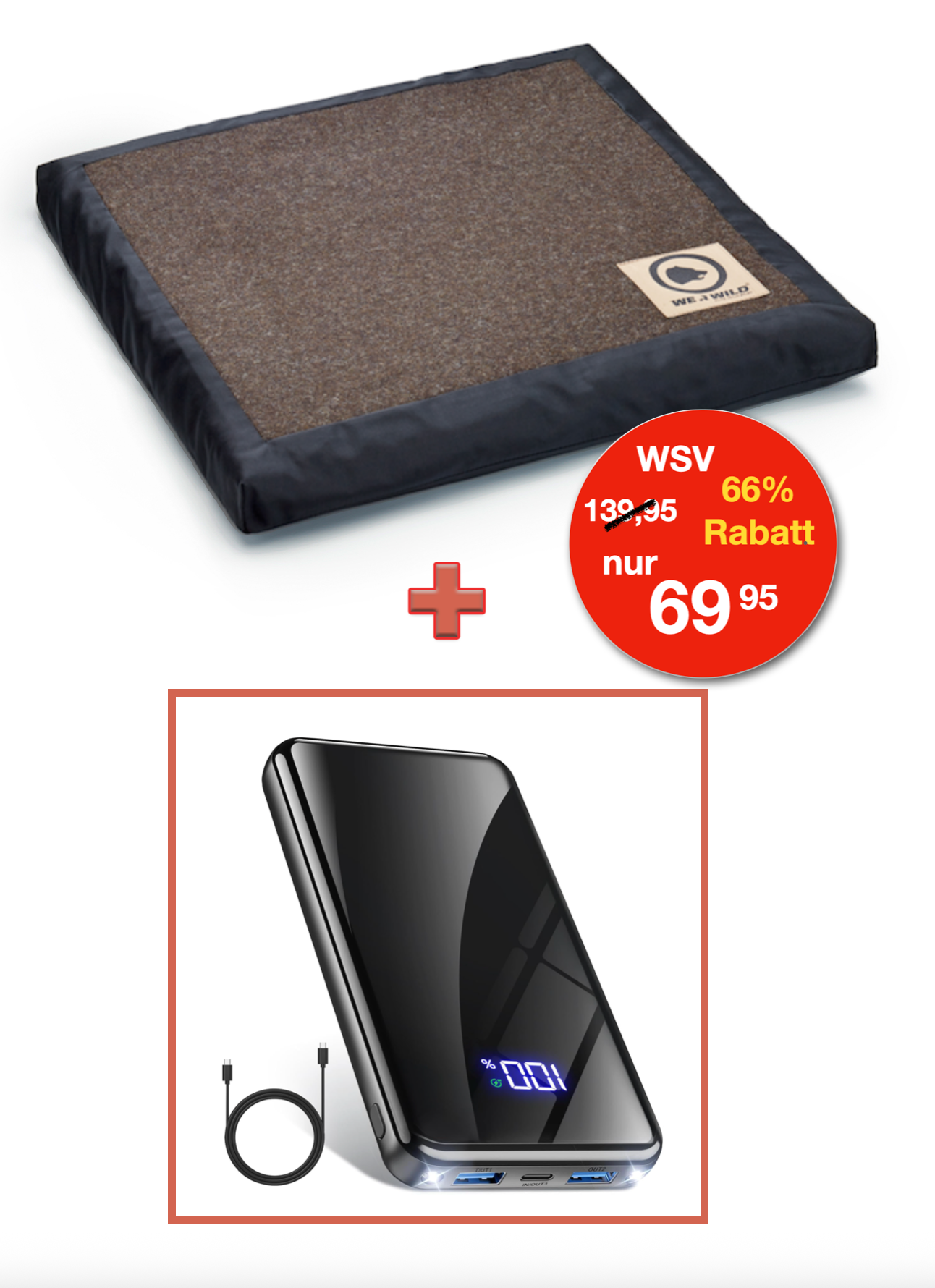 Bundle Heizkissen plus Akku