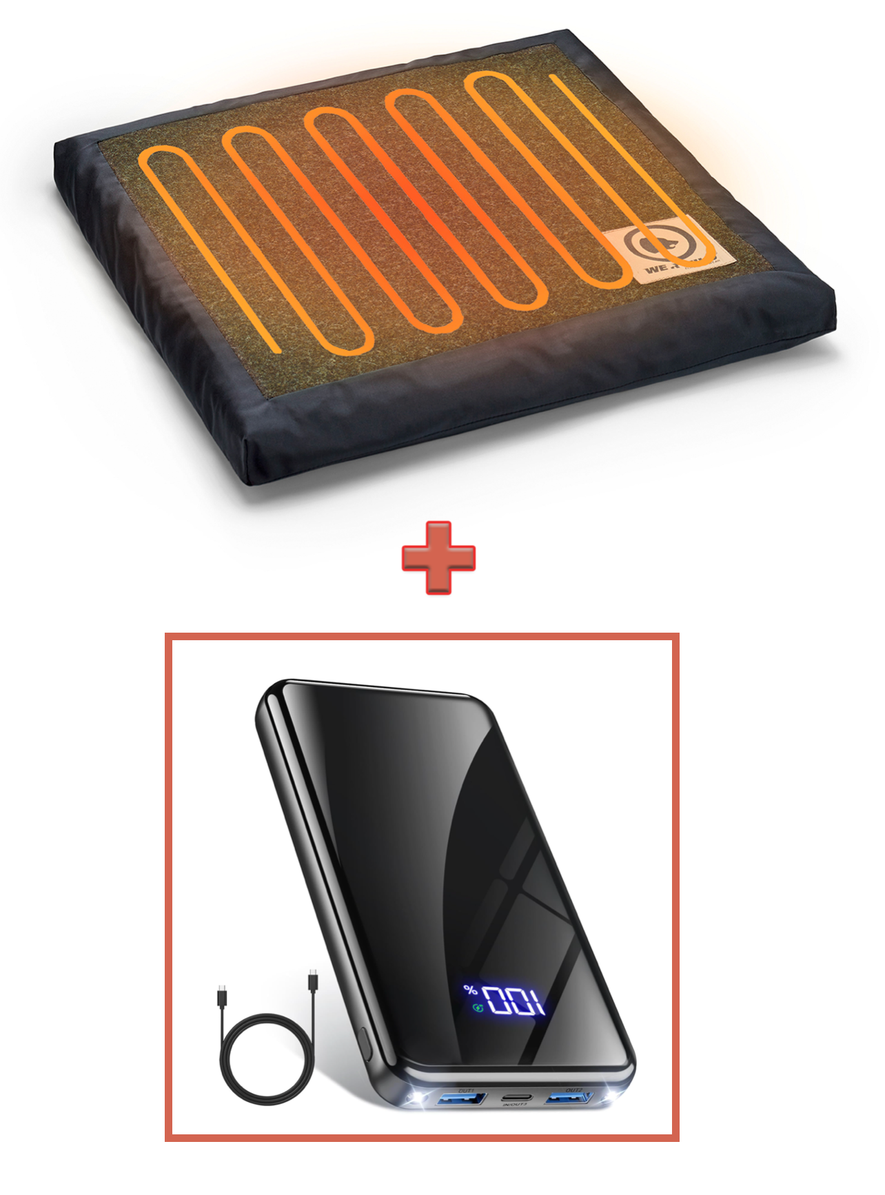 Bundle Heizkissen plus Akku