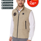 Heated hunting vest made of high-quality loden sand