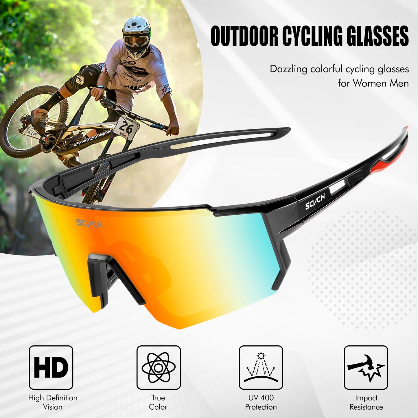 SCVCN Road Bike Sonnenbrille – Ultraleicht, stylisch &amp; maximaler UV-Schutz