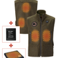 Heated hunting vest made of high-quality loden green